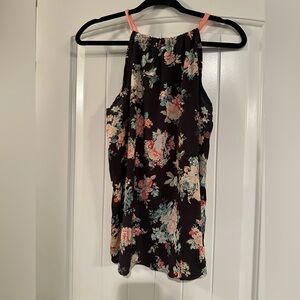 Taylor & Sage Black Floral Tank Top